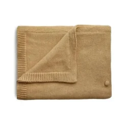 Shop All|Mushie - Knitted Textured Dots Baby Blanket - Mustard Melange - cutbabycare.com | baby boutique & care hub