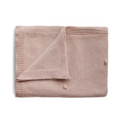 Shop All|Mushie - Knitted Textured Dots Baby Blanket - Blush - cutbabycare.com | baby boutique & care hub