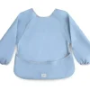 Shop All|Mushie - Long Sleeve Baby Bib, Waterproof Fabric, Adjustable Fit for Ages 6-24 Months, Tradewinds - cutbabycare.com | baby boutique & care hub