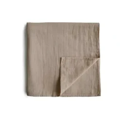 Shop All|Mushie - Muslin Swaddle Blanket - Natural - cutbabycare.com | baby boutique & care hub