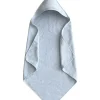 Bath Potty|Mushie - Organic Cotton Baby Hooded Towel, Baby Blue - cutbabycare.com | baby boutique & care hub
