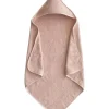 Bath Potty|Mushie - Organic Cotton Baby Hooded Towel, Blush - cutbabycare.com | baby boutique & care hub