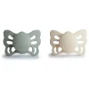 Shop All|Mushie - 2Pk Cream/Sage Butterfly Anatomical Silicone Pacifier, 0/6M - cutbabycare.com | baby boutique & care hub