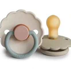 Shop All|Mushie - 2Pk Frigg Daisy Natural Rubber Pacifier, Sandstone & Cotton Candy, 0/6M - cutbabycare.com | baby boutique & care hub