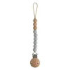 Shop All|Mushie - Silicone Pacifier Clip Eva, Stone - cutbabycare.com | baby boutique & care hub