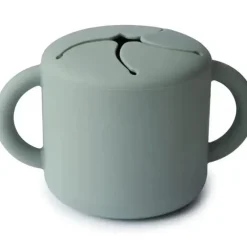 Shop All|Mushie - Silicone Snack Cup, Cambridge Blue - cutbabycare.com | baby boutique & care hub
