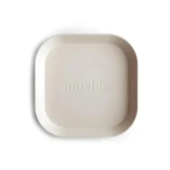 Shop All|Mushie - Square Dinnerware Baby Plates- Set Of 2 - Ivory - cutbabycare.com | baby boutique & care hub