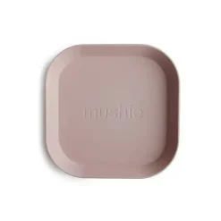 Shop All|Mushie - Square Dinnerware Baby Plates- Set Of 2 - Blush - cutbabycare.com | baby boutique & care hub
