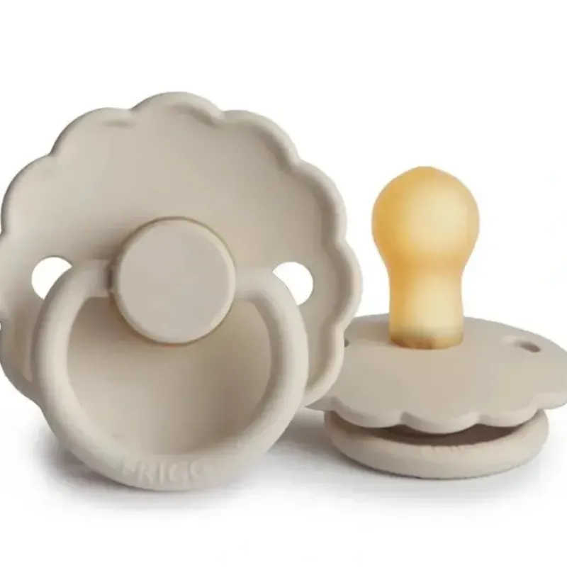 Shop All|Mushie Frigg Daisy Natural Rubber Pacifier Sandstone - cutbabycare.com | baby boutique & care hub