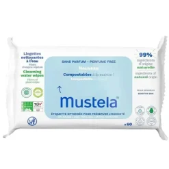 Shop All|Mustela - Compostable Cleansing Water Wipes Fragrance Free - cutbabycare.com | baby boutique & care hub