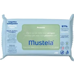 Shop All|Mustela - 60Ct Baby Cleansing Wipes - cutbabycare.com | baby boutique & care hub