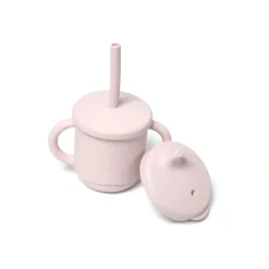 My Pure Silicone Baby/Toddlers 3-in-1 Sippy Drinking Cup Set Blush 6M+ - cutbabycare.com | baby boutique & care hub* Clearance