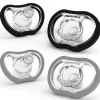 Nanobebe - 4Pk Black & Gray Flexy Active Baby Pacifiers 4/36M - cutbabycare.com | baby boutique & care hub* Best Sale