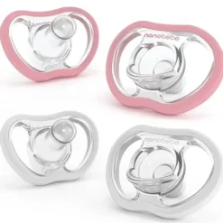 Nanobebe - 4Pk Pink & White Flexy Active Baby Pacifiers 4/36M - cutbabycare.com | baby boutique & care hub* Cheap