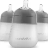 Nanobebe - 3Pk Silicone Baby Bottle, Gray, 9Oz - cutbabycare.com | baby boutique & care hub* Flash Sale