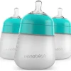 Nanobebe - 3Pk Silicone Baby Bottle 9Oz, Teal - cutbabycare.com | baby boutique & care hub* Clearance