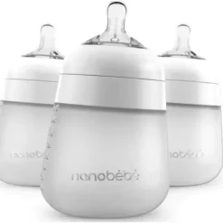 Nanobebe - 3Pk White Flexy Silicone Baby Bottle, 9Oz - cutbabycare.com | baby boutique & care hub* Outlet