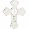 Shop All|Nat & Jules - Demdaco Pink Hanging Cross | Wall Hanging - cutbabycare.com | baby boutique & care hub