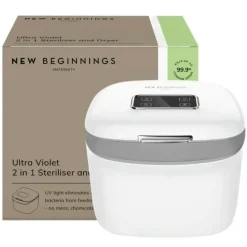 New Beginnings Maternity 2-in-1 Bottle/Teats 28cm UV Steriliser & Dryer White - cutbabycare.com | baby boutique & care hub* Shop