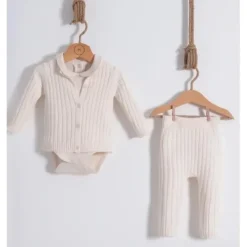 Nipperland - Knitted Outfit Cream/White Contemporary - cutbabycare.com | baby boutique & care hub* Cheap
