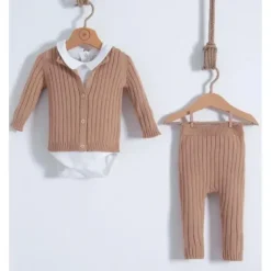 Nipperland - Stone Baby Knitted Outfit Set - cutbabycare.com | baby boutique & care hub* Clearance