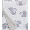 Nojo - Disney Dumbo White And Grey Super Soft Baby Blanket With Sherpa Back - cutbabycare.com | baby boutique & care hub* Cheap