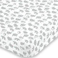 Nojo - Fitted Crib Sheet Sloth - cutbabycare.com | baby boutique & care hub* Best Sale