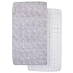 Nojo - 2Pk Little Love Grey & White Chevron Fitted Crib Sheet Set - cutbabycare.com | baby boutique & care hub* Outlet