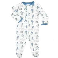 Noomie - Baby Boy Zipper Footie Surfing Sharks - cutbabycare.com | baby boutique & care hub* Outlet