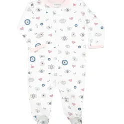 Noomie - Baby Girl Zipper Footie Evil Eye Pink - cutbabycare.com | baby boutique & care hub* Best Sale