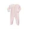 Noomie - Baby Girl Zipper Footie Pink Hearts Jacquard - cutbabycare.com | baby boutique & care hub* Online