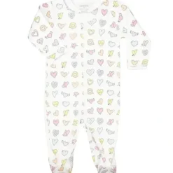 Noomie - Baby Zipper Footie Rainbow Hearts - cutbabycare.com | baby boutique & care hub* Best Sale