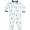 Noomie Zipper Footie Blue Owls - cutbabycare.com | baby boutique & care hub* Fashion