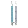 Nuby - Boy 2Pk Printed Fabric Pacifier Clip Holder With Plastic Clip, Green Dots/Gray Arrows - cutbabycare.com | baby boutique & care hub* Store