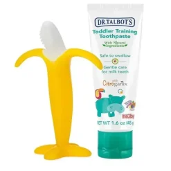 Nuby - Dr. Talbot's Banana Brush Toddler Toothpaste Combo - cutbabycare.com | baby boutique & care hub* Cheap