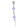 Nuby - Silicone/Wood Beaded Pacifier Clip Holder With Stainless Steel Clip, Bowtie - cutbabycare.com | baby boutique & care hub* Cheap