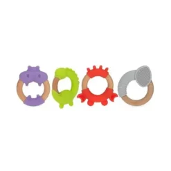 Nuby - Silicone/Wood Teethers, Assorted 1 Pack - cutbabycare.com | baby boutique & care hub* Best Sale