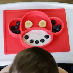 Nuby - Sure Grip Mini Silicone Placemat, Red Monkey - cutbabycare.com | baby boutique & care hub* Flash Sale