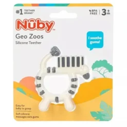 Nuby - Teether Geonimal Zebra - cutbabycare.com | baby boutique & care hub* Discount