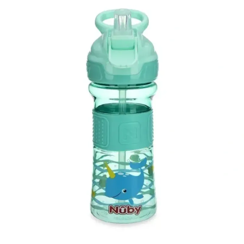 Nuby - Thirsty Kids Flip It Reflex, Aqua - cutbabycare.com | baby boutique & care hub* Fashion