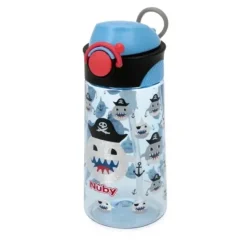 Nuby - Thirsty Kids 15Oz Flip-It Bolt Pirate Sharks Blue - cutbabycare.com | baby boutique & care hub* Best Sale