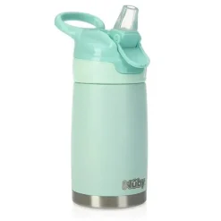 Nuby - Thristy Kids 10 Oz Stainless Steel Flip-It Reflex Cup, Mint - cutbabycare.com | baby boutique & care hub* Hot