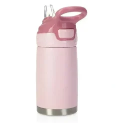 Nuby - Thristy Kids 10 Oz Stainless Steel Flip-It Reflex Cup, Pink - cutbabycare.com | baby boutique & care hub* New