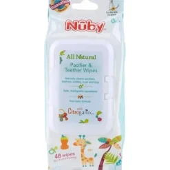 Nuby All Natural Pacifier and Teether Wipes - 48 Count - cutbabycare.com | baby boutique & care hub* Best Sale