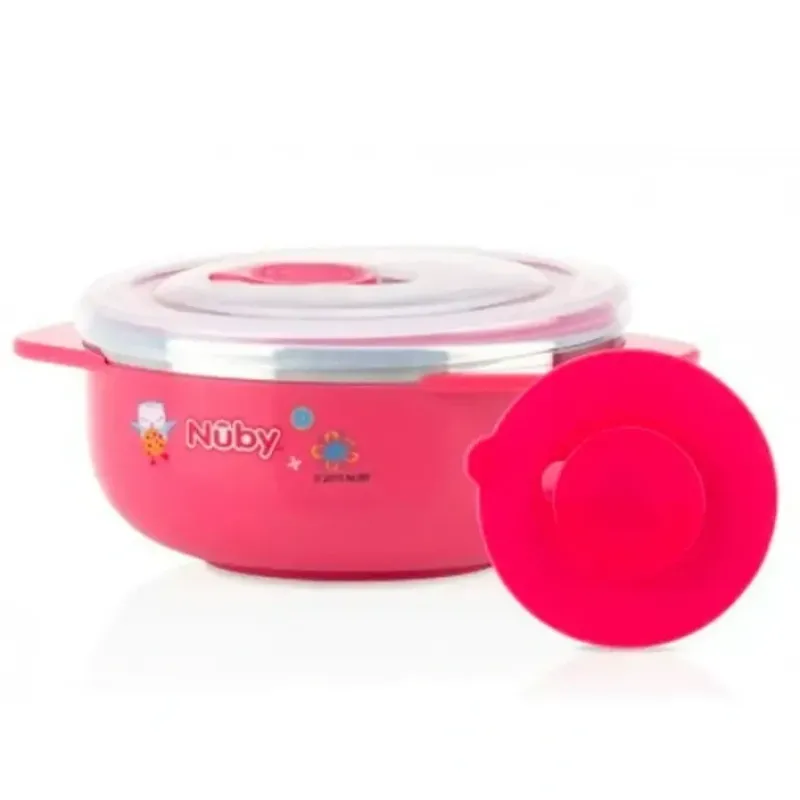 Nuby Baby/Kids Suction Bowl Double Wall Insulation Stainless Steel 6m+ Assorted - cutbabycare.com | baby boutique & care hub* Cheap