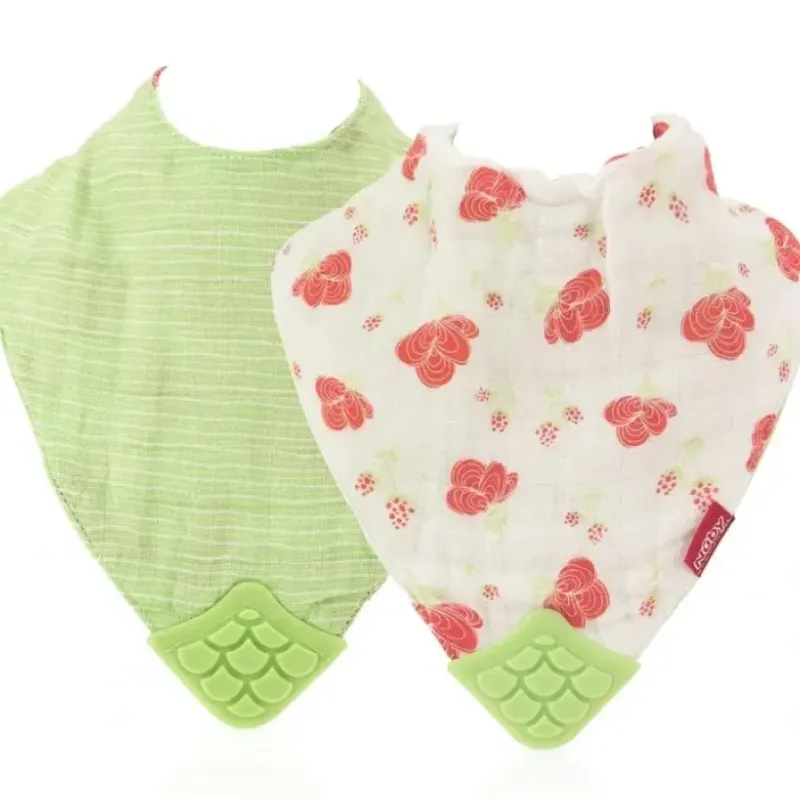 Nuby Baby/Toddler Muslin Triangle Bandana Feeding Bib Towel Girl 0m+ Assorted - cutbabycare.com | baby boutique & care hub* Outlet