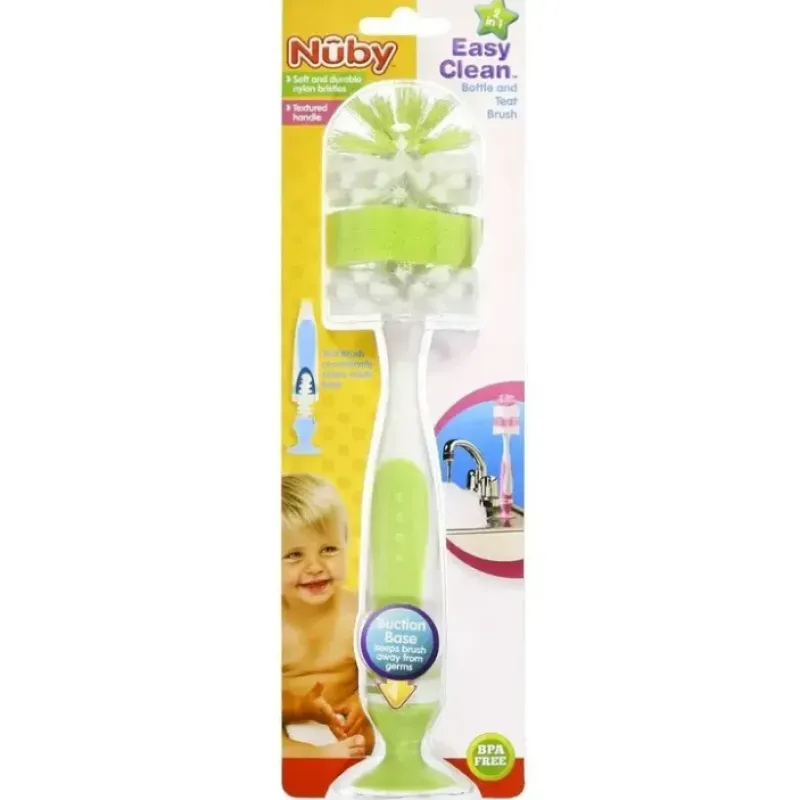 Nuby Easy Clean Bottle and Teat Suction Cleaning Scrubing Brush Assorted - cutbabycare.com | baby boutique & care hub* Best Sale
