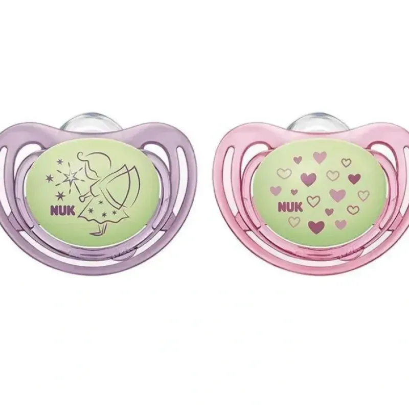 Nuk - 2 Pk Pacifier Airflow Glow In Dark, Girl, Size 2 - cutbabycare.com | baby boutique & care hub* Flash Sale