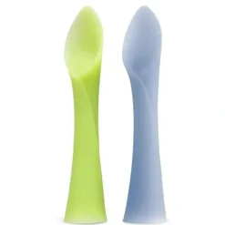 Ola Baby - 100% Silicone Soft-Tip Training Spoon for Baby Led Weaning, 2pack, Kiwi/Blueberry - cutbabycare.com | baby boutique & care hub* Shop