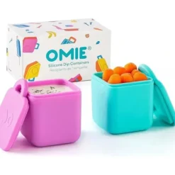 OmieBox - 2Pk Leakproof Dips Containers To Go, Pink/Teal - cutbabycare.com | baby boutique & care hub* Online